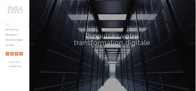 Le nouveau site internet d'Evea Group, en 2016