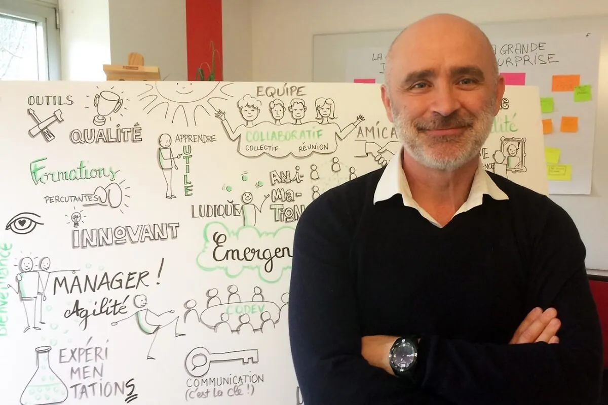 Gilles Jurine anime l'atelier sur la gestion du stress