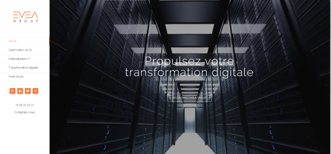 Site Internet de la SSII Evea Group