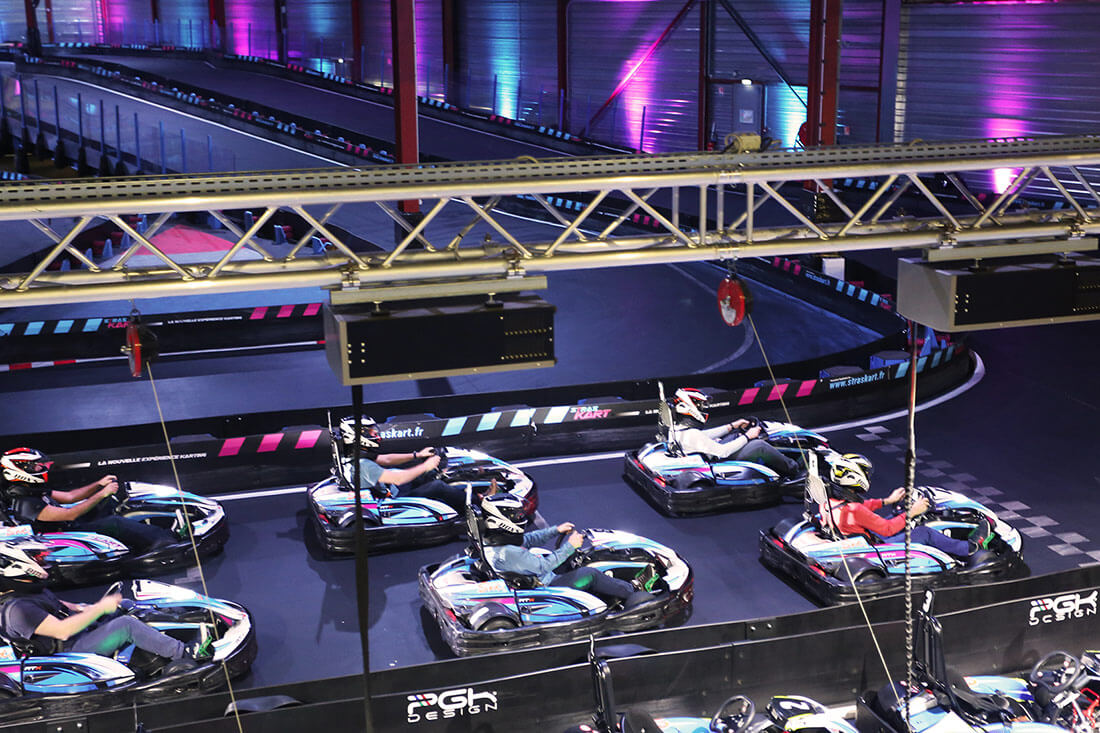 Départ karting de l’équipe